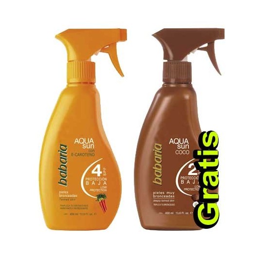 Aqua Sun Karotte 300ml Babaria F-4 + Aqua Sun Kokos F-2